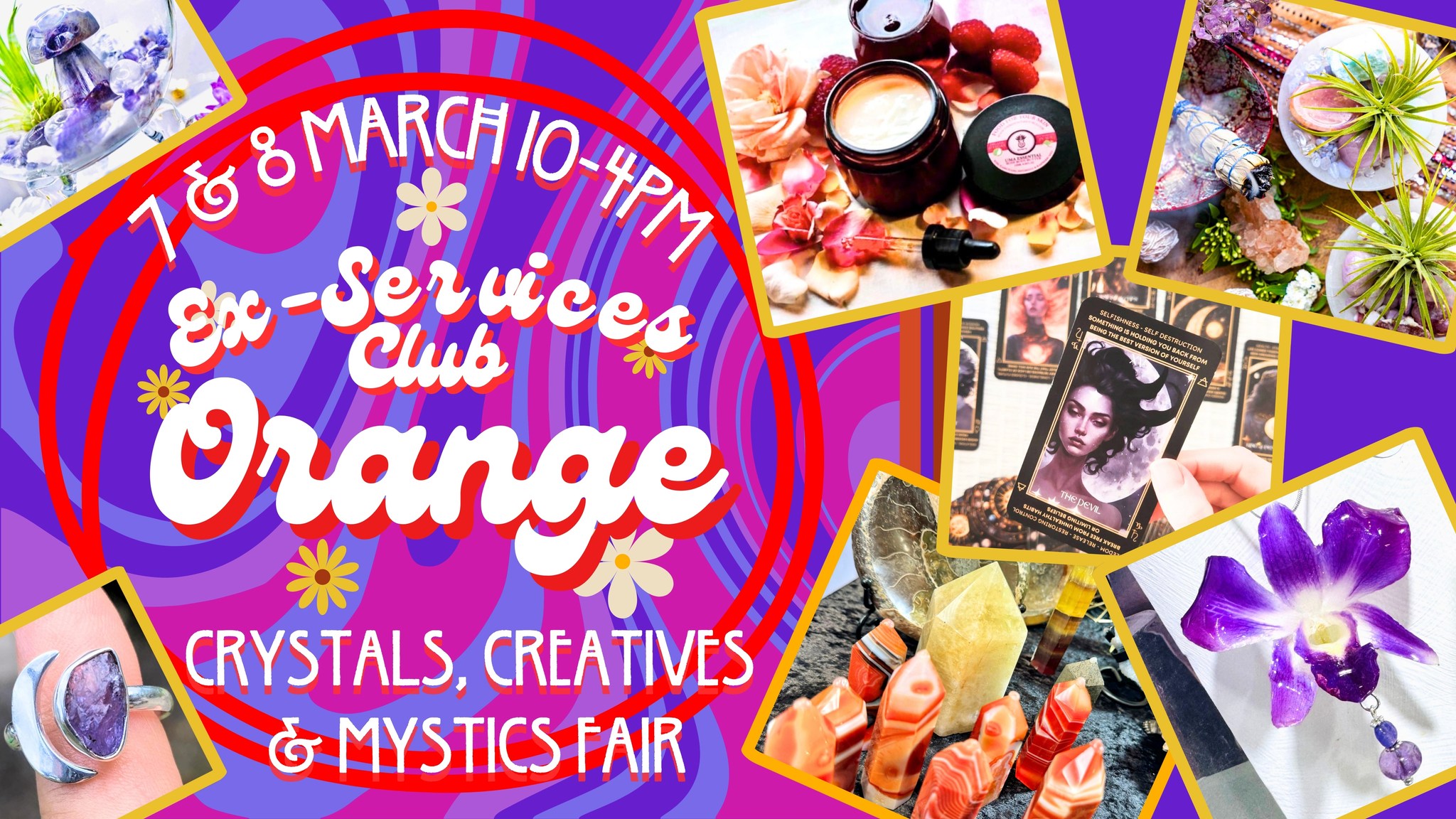 Readings at the Orange Crystals, Creatives & Mystics Fair